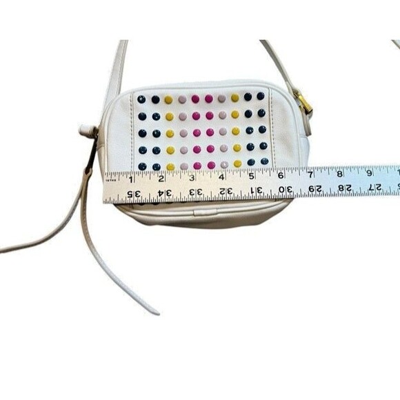 Fossil Maisie White Colored Dots Oval Crossbody Bag $118 MSRP Boho - Cute - Picture 6 of 10